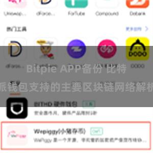 Bitpie APP备份 比特派钱包支持的主要区块链网络解析